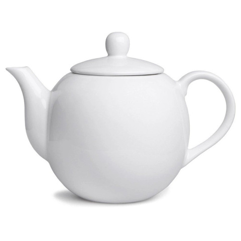 Imbryk do kawy i herbaty czajnik porcelanowy biały - 1,1l