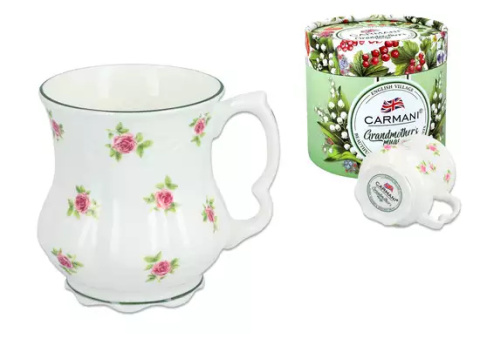 Porcelanowy kubek Babuni RÓŻE - Bone China - 400ml