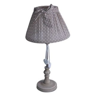 Lampka, lampa stołowa nocna z abażurem Beż w Serdeuszka - 50CM