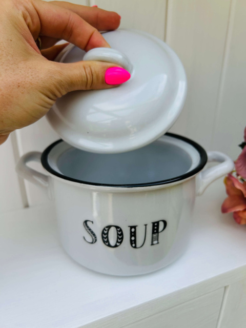 Miseczka bulionówka z uchwytami i pokrywką SOUP - 700ml