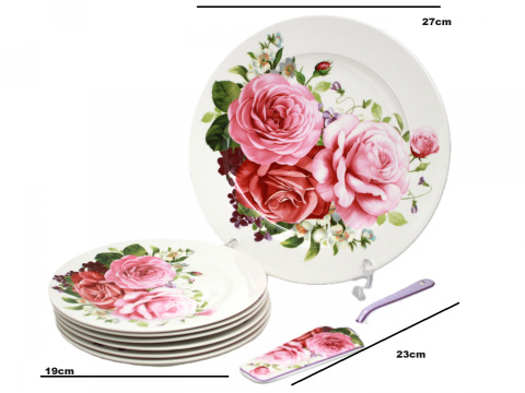 zestaw porcelanowy bone china do ciasta